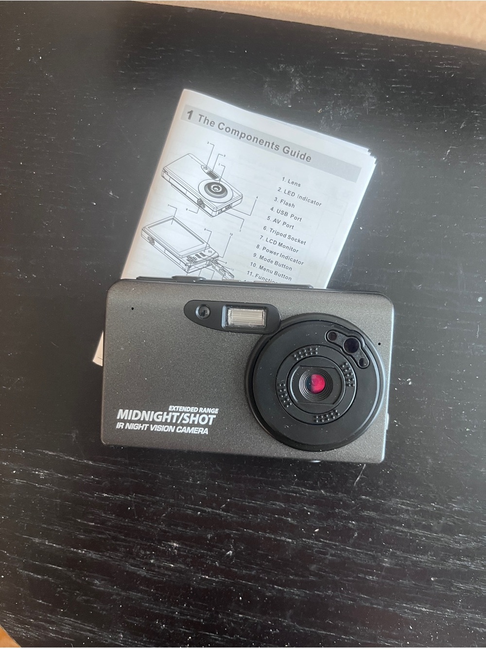 Midnight Shot IR Night Vision Camera - Black